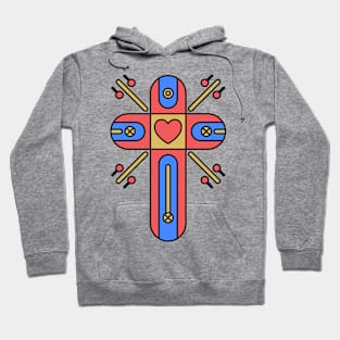 Christian cross and abstract design elements Hoodie